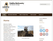 Tablet Screenshot of catalinabackcountry.com
